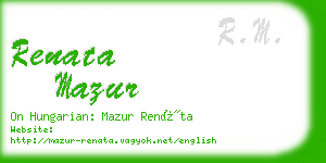 renata mazur business card